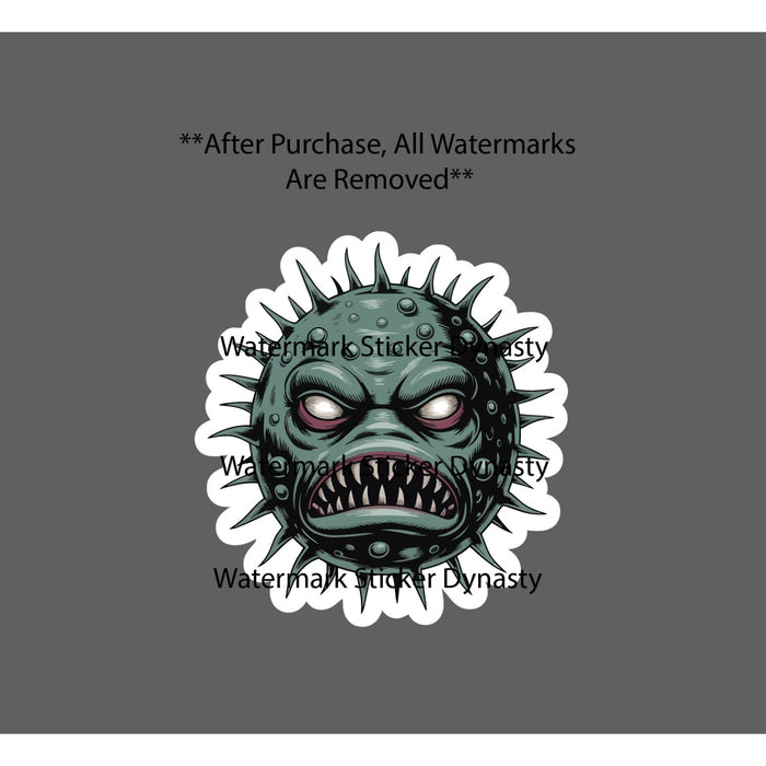 Germ Sticker Waterproof Decal Cell Parasite Monster Horror Scary Gift Virus NEW