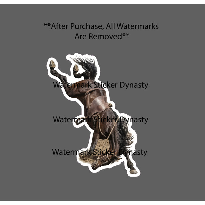 Bucking Bronco Sticker Waterproof Decal Rodeo Western Country Horse Gift NEW