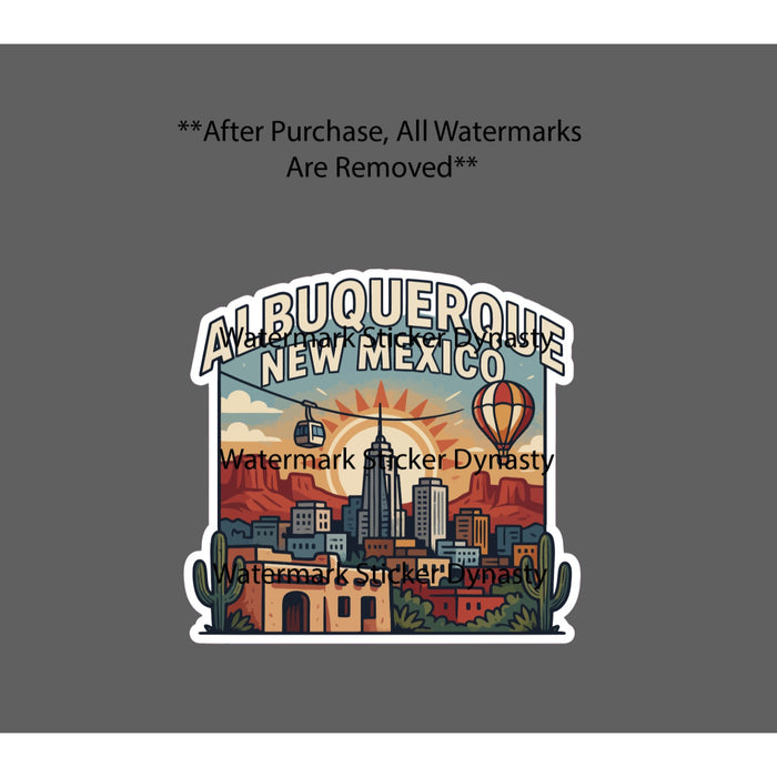 Albuquerque Sticker Waterproof Decal New Mexico Travel Outdoor Desert Gift NEW