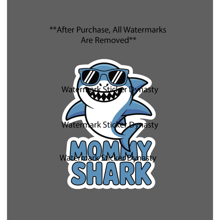 Mommy Shark Sticker Waterproof Decal Song Animal Ocean Beach Cute Gift NEW
