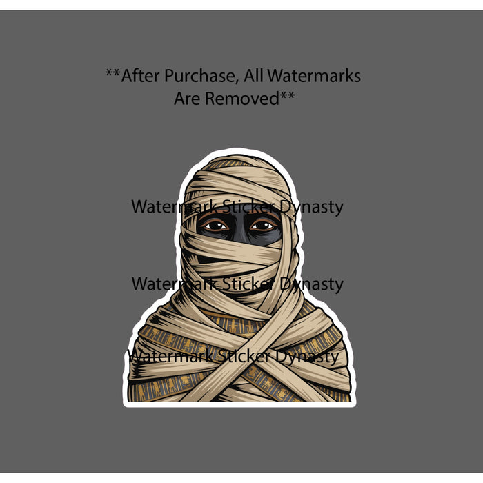 Mummy Sticker Waterproof Decal Egypt Hieroglyphs Book Movie History Gift NEW