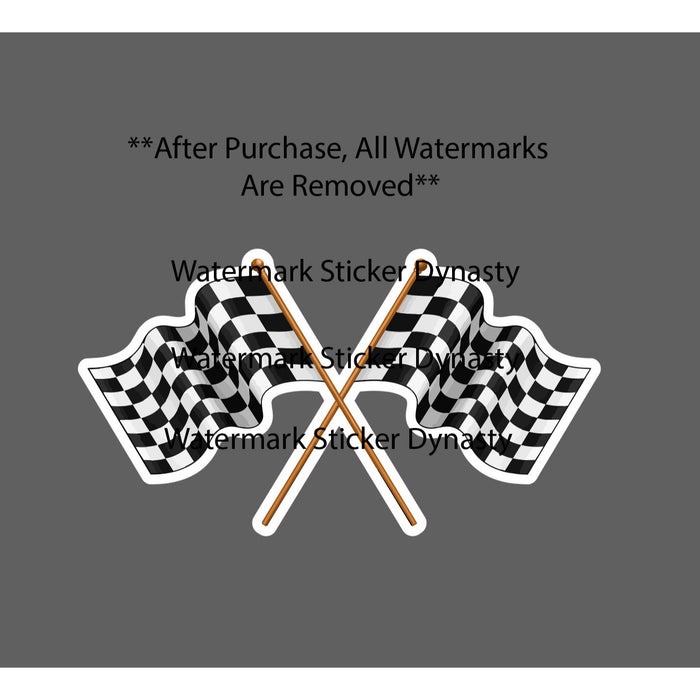 Checkered Flags Sticker Waterproof Decal Racing Racer Car Truck Speed Gift NEW