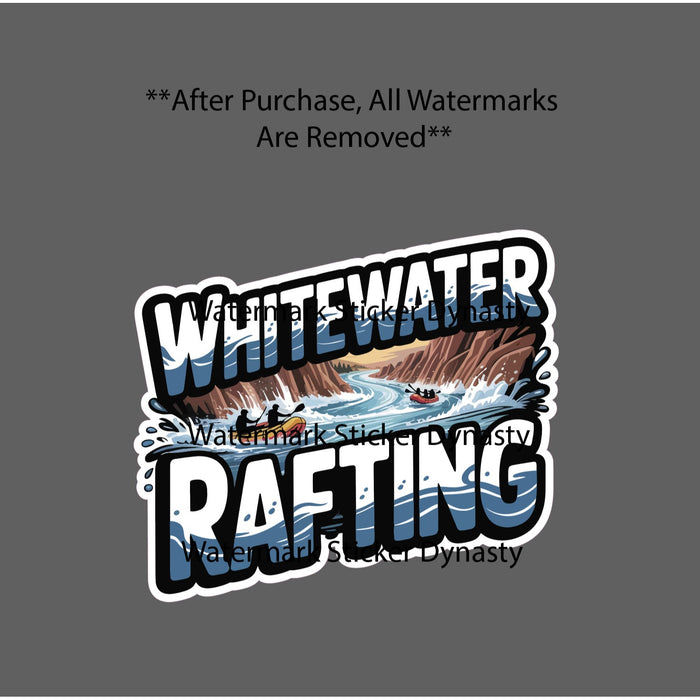Whitewater Rafting Sticker Waterproof Decal Watersports River Floating Gift NEW