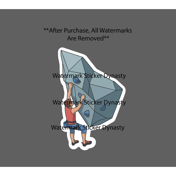 Rock Climbing Sticker Waterproof Decal Rock Climber Indoor Sports Gift NEW