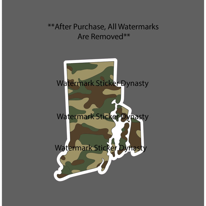 Rhode Island Sticker Waterproof Decal Camo Fishing Outdoor Hunting Gift NEW