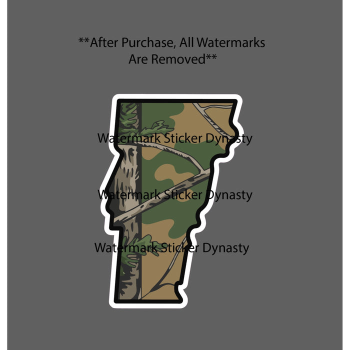 Vermont Sticker Waterproof Decal State Camo Outdoor Hunting Fishing Gift NEW