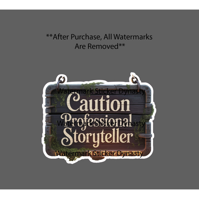 Professional Storyteller Sticker Waterproof Decal Stories Book Life Gift NEW