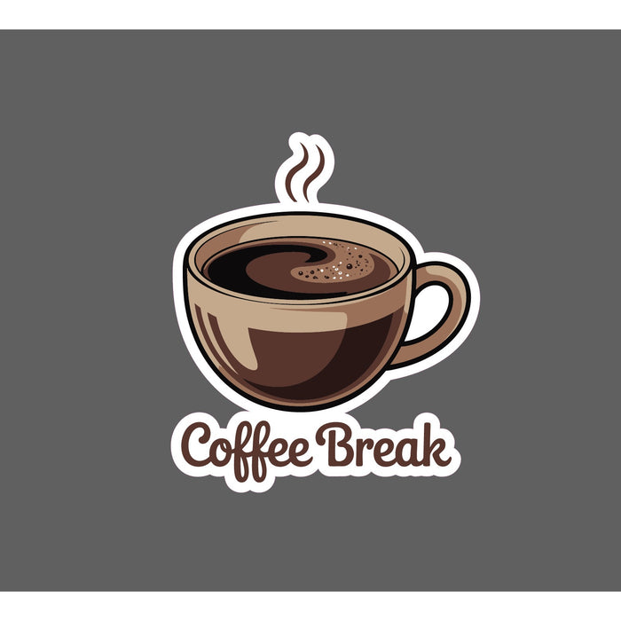 Coffee Break Sticker Waterproof Decal Brew Caffeine Drink Energy Gift NEW