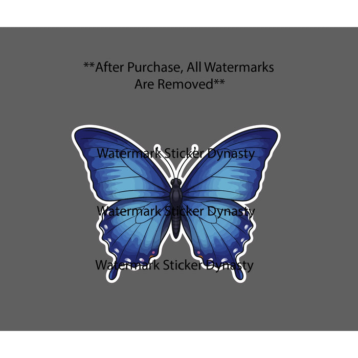Blue Butterfly Sticker Waterproof Decal Animal Art Outdoor Wildlife Gift NEW
