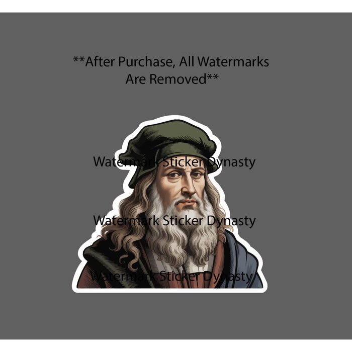 Leonardo Da Vinci Sticker Waterproof Decal Art Artist History Mona Lisa Gift NEW