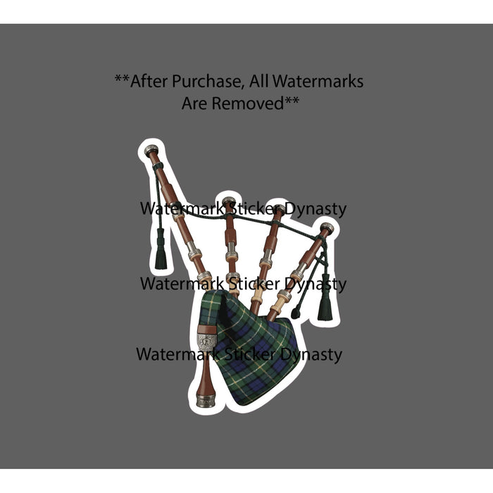 Bagpipes Sticker Waterproof Decal Music Scotland Scottish Culture Celt Gift NEW