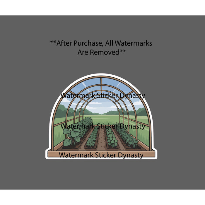 Hoop House Sticker Waterproof Decal Farm Farmhouse Homestead Food Gift NEW