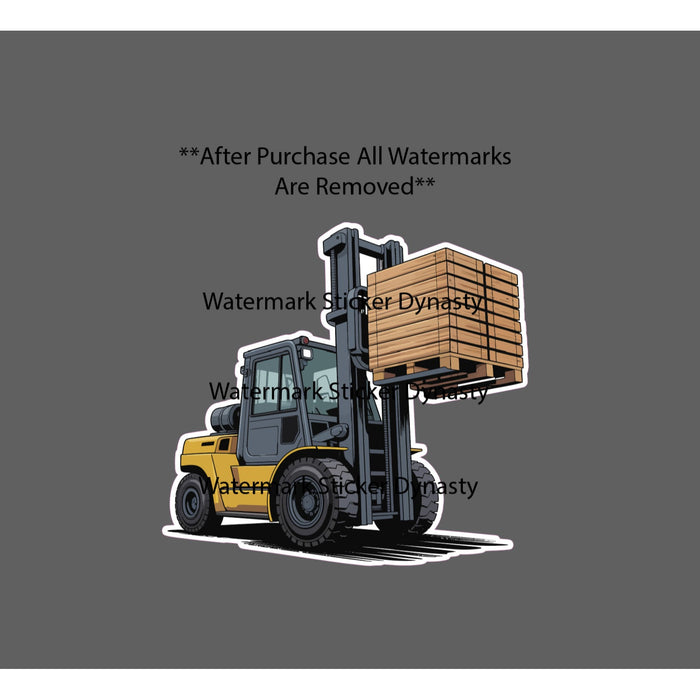Forklift Sticker Waterproof Decal Work Warehouse Job Construction Gift NEW