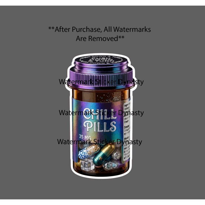 Chill *ills Sticker Waterproof Decal Medicine Quote Funny Humor Saying Gift NEW