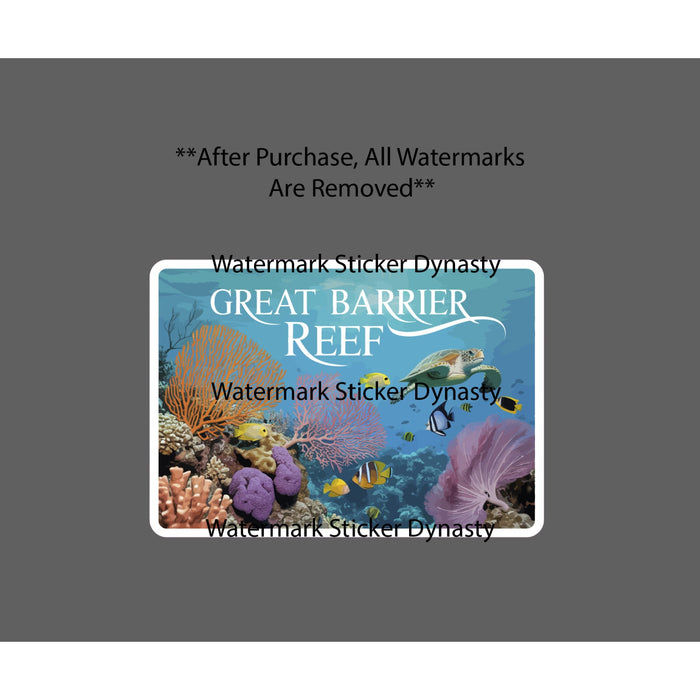 Great Barrier Reef Sticker Waterproof Decal Animal Sea Life Ocean Beach Gift NEW