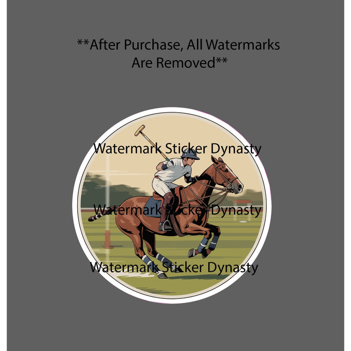Polo Player Sticker Waterproof Decal Horse Sports Games Outdoor Gift NEW