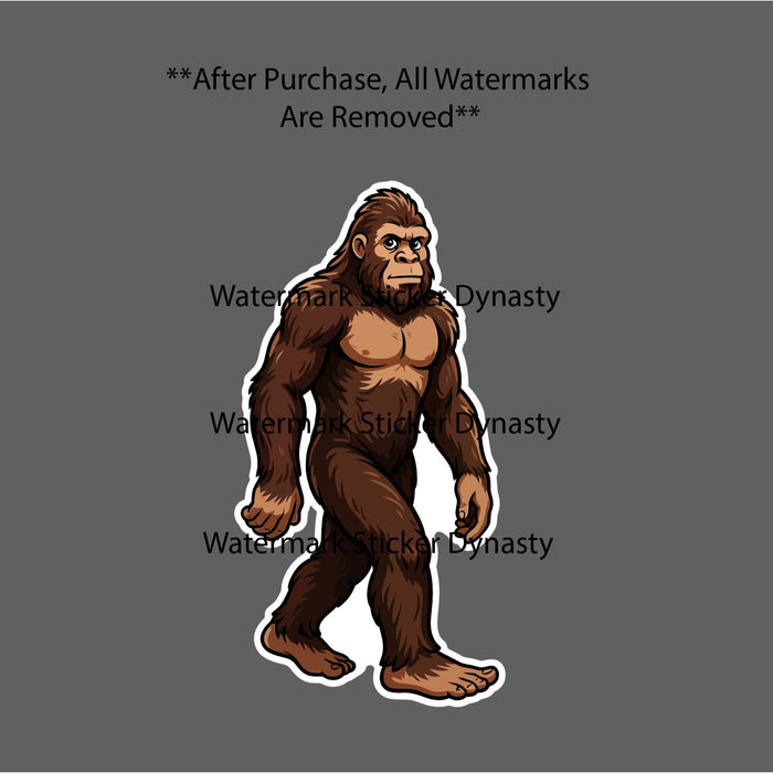Cartoon Bigfoot Sticker Waterproof Decal Legend Outdoor Travel Wild Gift NEW