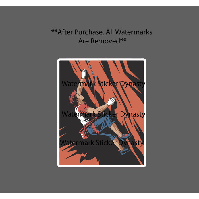 Rock Climber Sticker Waterproof Decal Outdoor Mountain Extreme Sport Gift NEW
