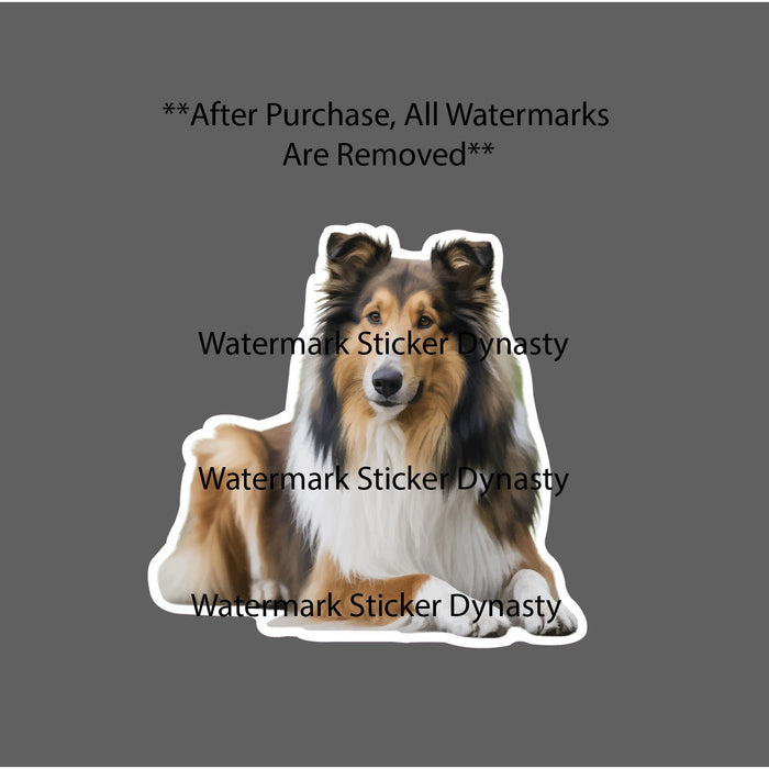 Rough Collie Sticker Waterproof Decal Dog Animal Pet Family Breed Gift NEW