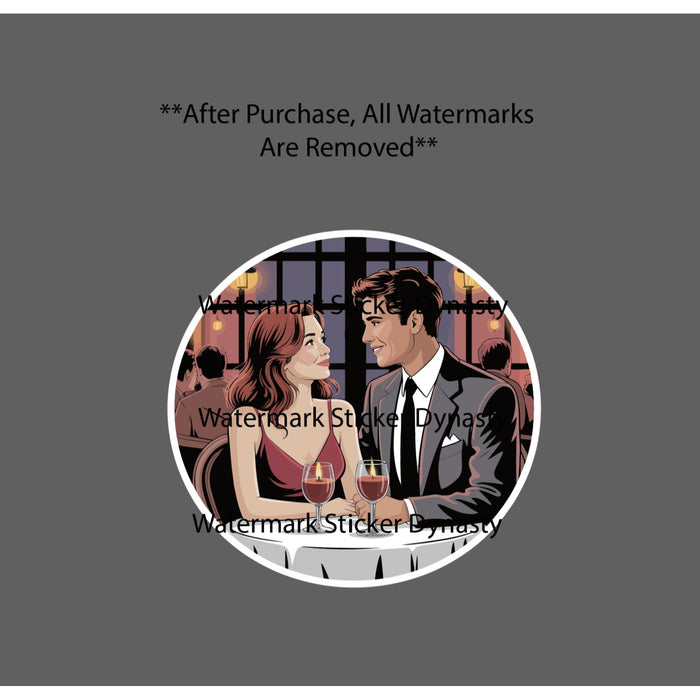 Romantic Dinner Sticker Waterproof Decal Romance Food Book Reading Gift NEW