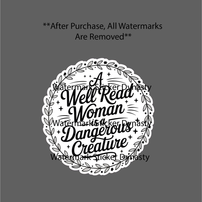 Well Read Woman Sticker Books Reading Novel Funny Gift Waterproof NEW