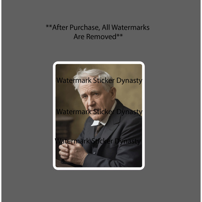 Thomas Edison Sticker Waterproof Decal Inventor Lightbulb Science Gift NEW