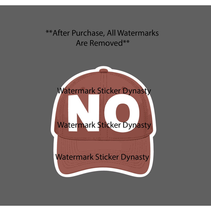 No Cap Sticker Waterproof Decal Baseball Hat Expression Quote Funny Gift NEW