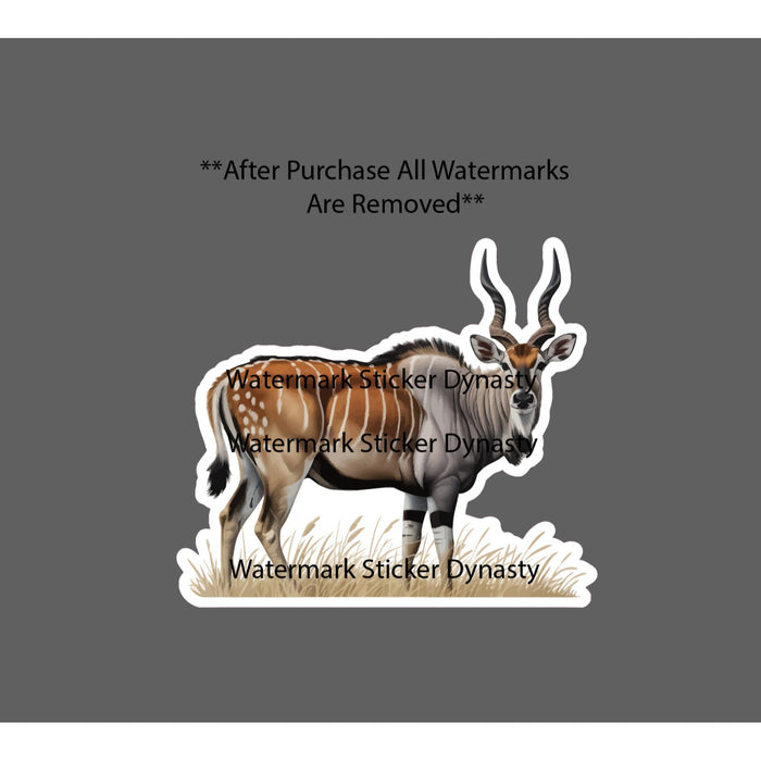 Eland Sticker Waterproof Decal Africa Outdoor Wildlife Nature Hunting Gift NEW