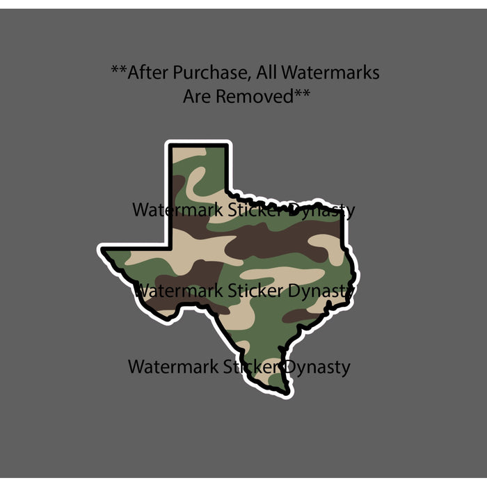 Camo Texas Sticker Waterproof Decal State Military Outdoor Hunting Gift NEW