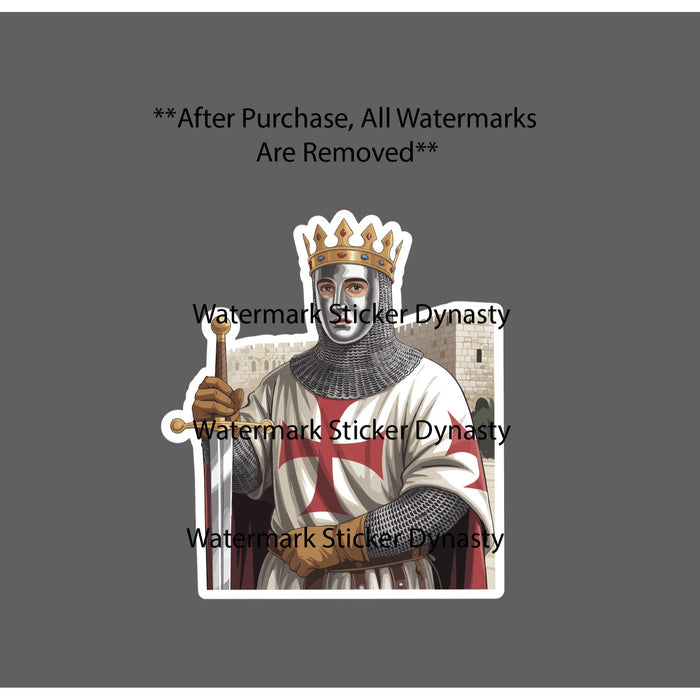 King Baldwin IV Sticker Waterproof Decal Jerusalem King History Gift NEW