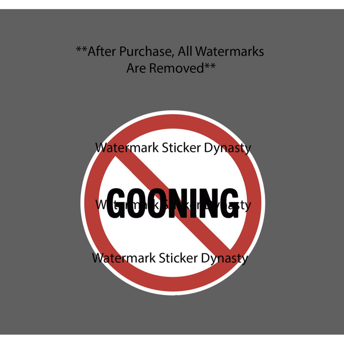 No Gooning Sticker Waterproof Decal Anti Goon Funny Humor Gift NEW
