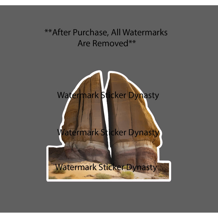 Split Rock of Horeb Sticker Waterproof Decal Bible Moses Life Christ Gift NEW