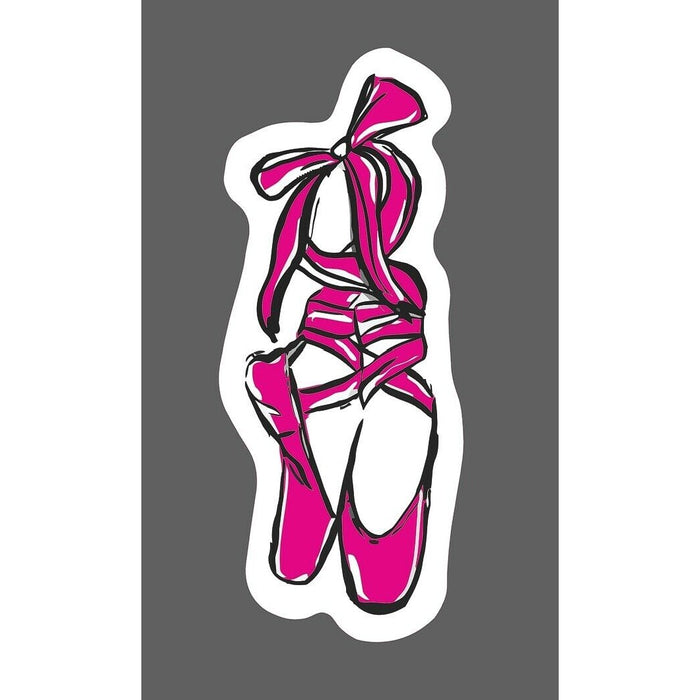 Ballet Shoes Sticker Dancer Pink