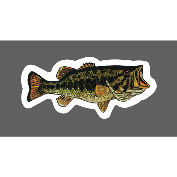Large Mouth Bass Sticker Fishing