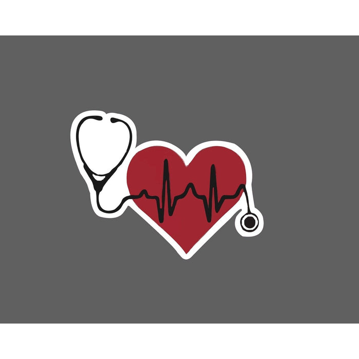 Stethoscope Sticker Heartbeat Medical