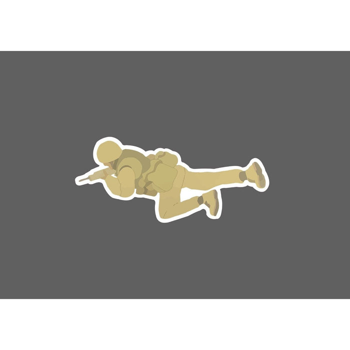 Soldier Sticker Army Crawling Military