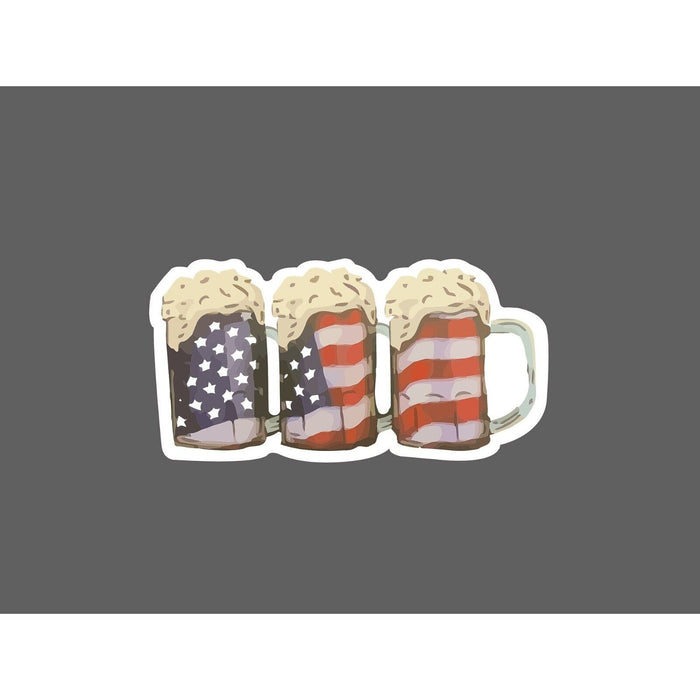 Beer Sticker USA Flag Pints