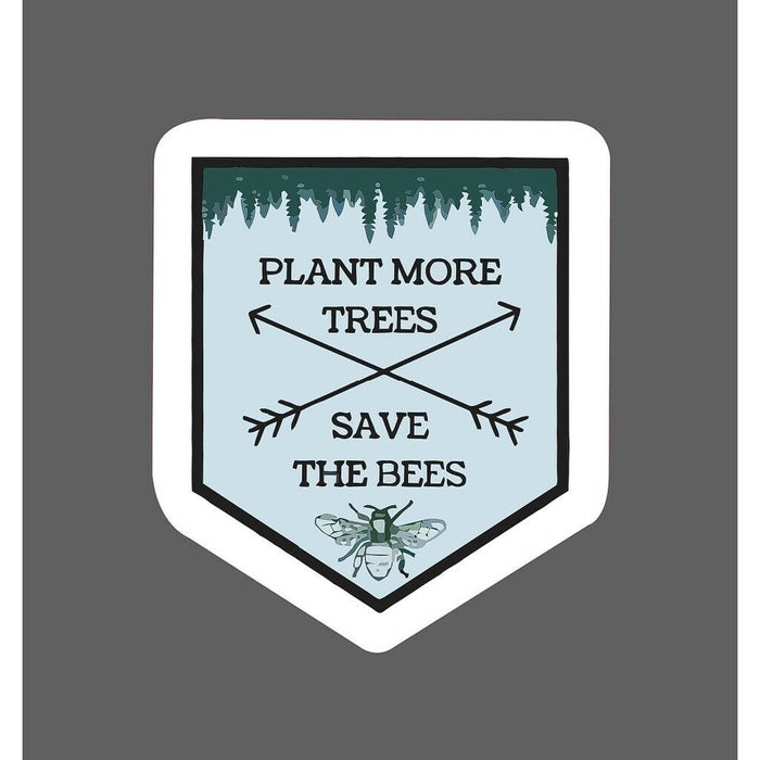 Plant More Tree Save the Bees Sticker