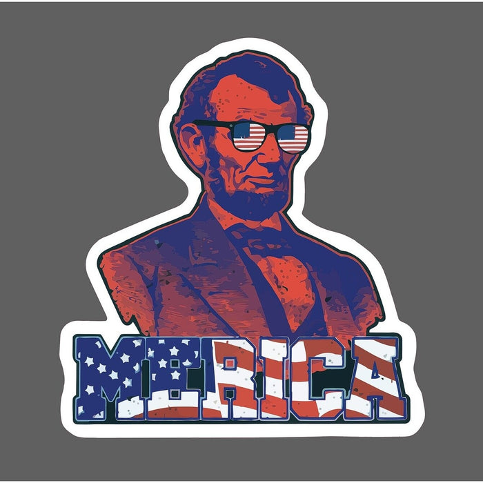 Merica Sticker Abe Lincoln