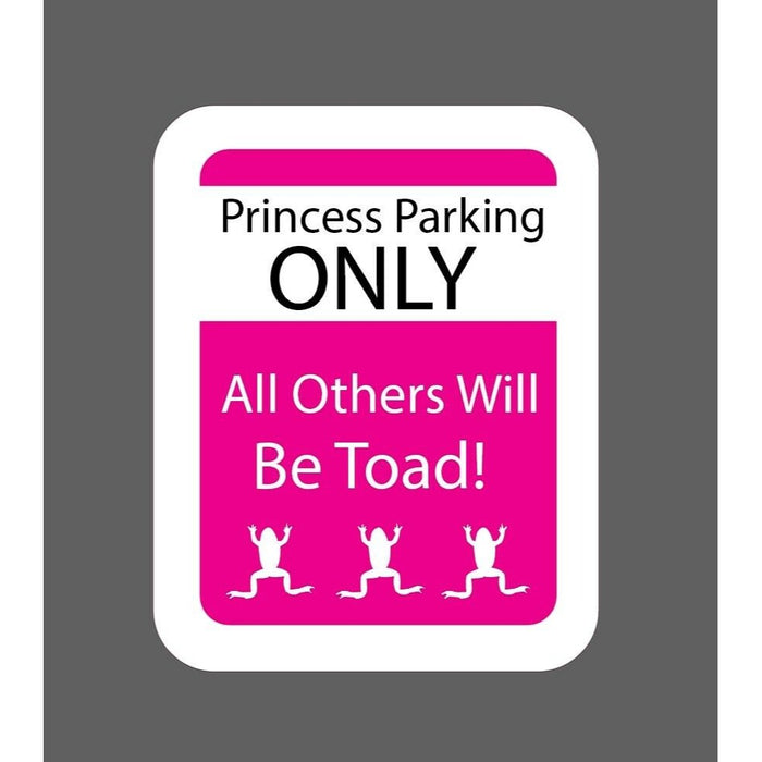 Princess Parking Sticker Pink