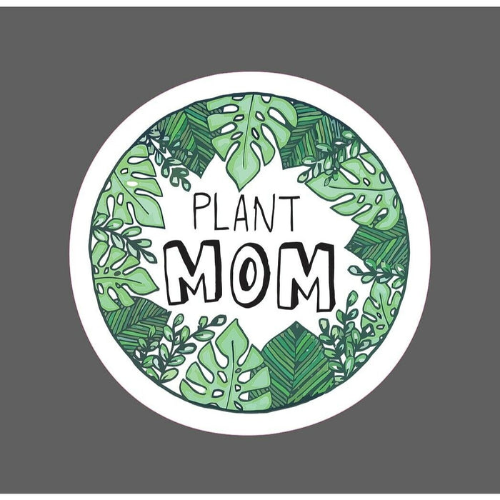 Plant Mom Sticker Green Circle