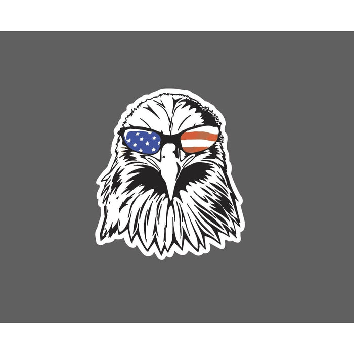 Bald Eagle Sticker USA Glasses America