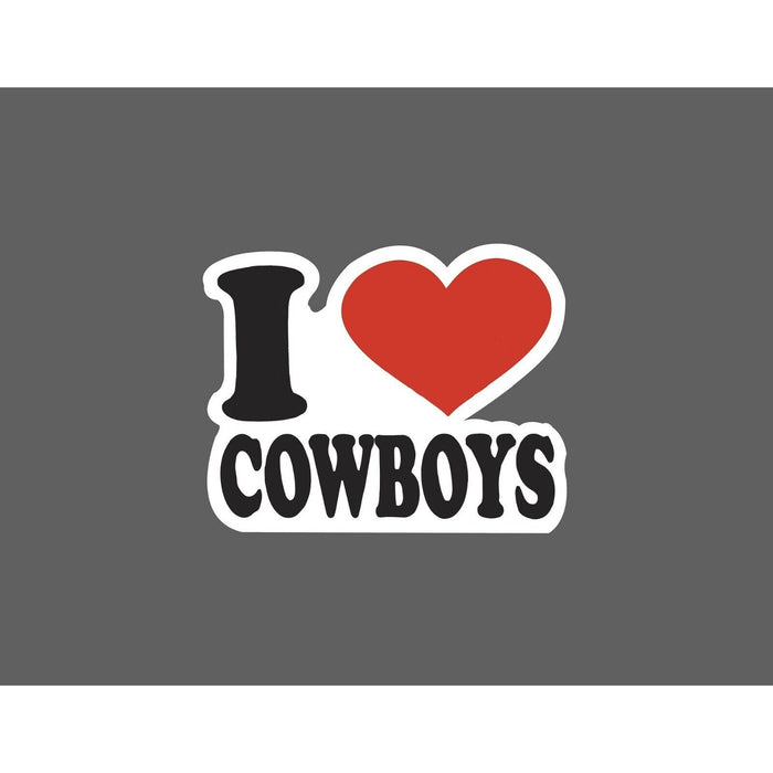 I Love Cowboys Sticker Country