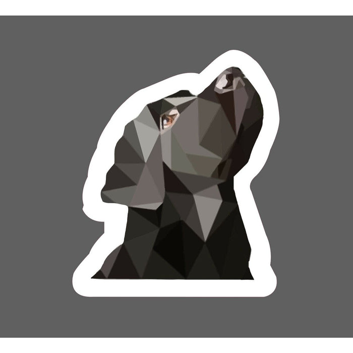 Black Lab Sticker Dog Geometric