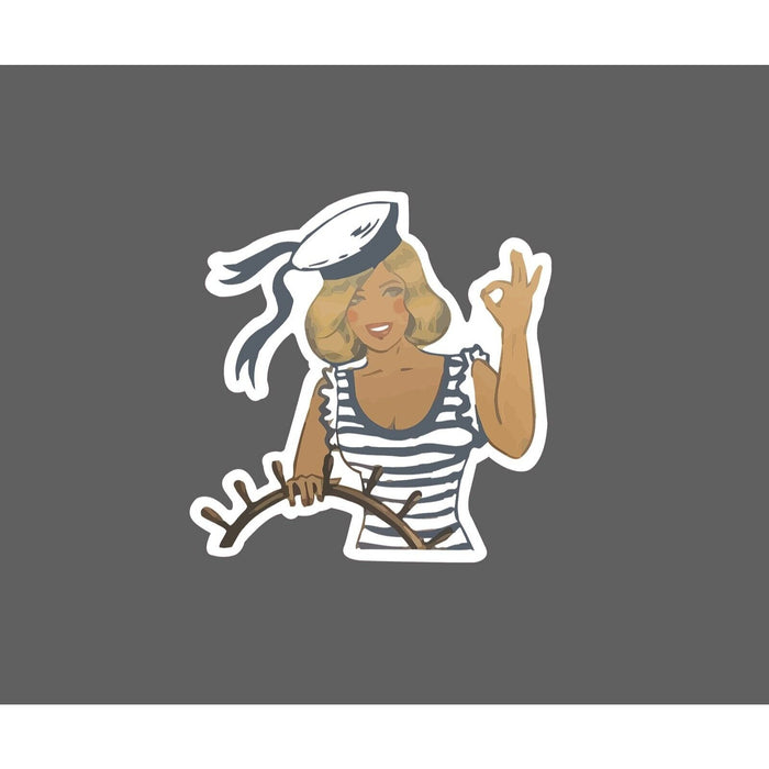 Sailor Girl Sticker New School Nautical