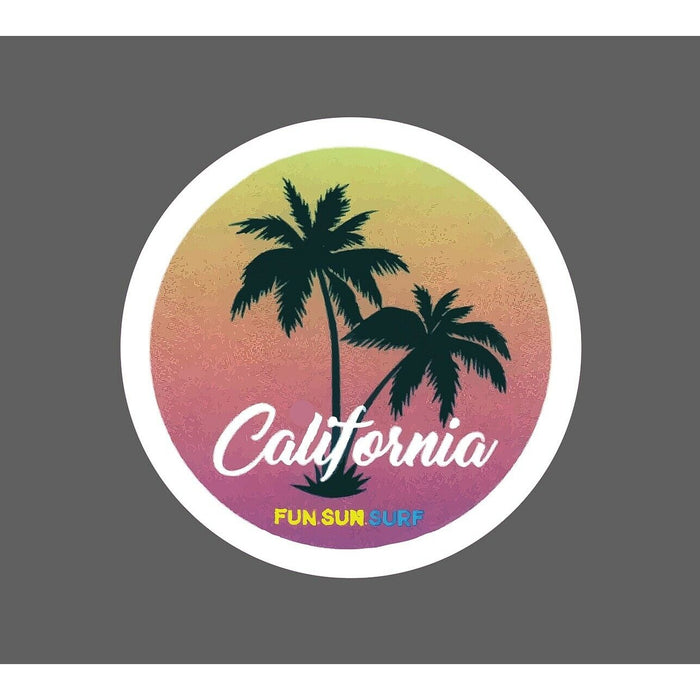 California Sticker Fun Sun Surf