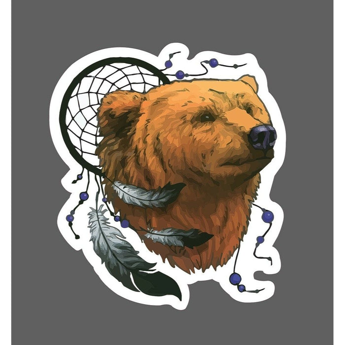 Bear Sticker Dreamcatcher Grizzly