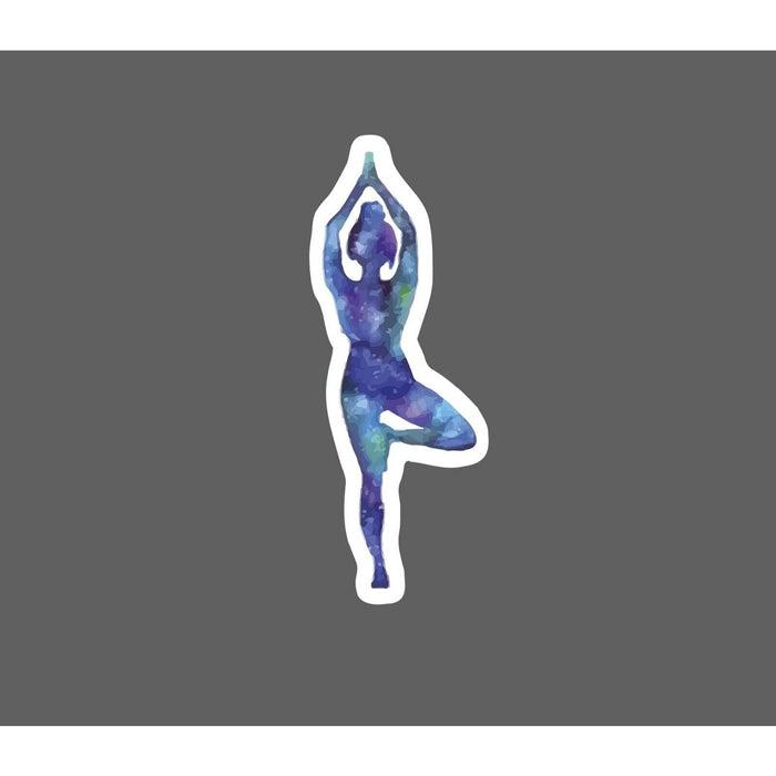 Yoga Tree Sticker Pose Galaxy