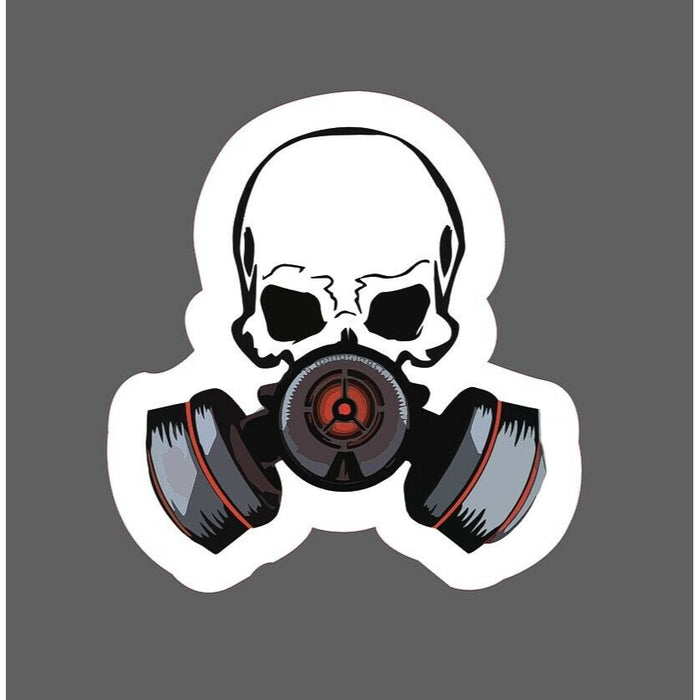 Skull Gas Mask Sticker Toxic