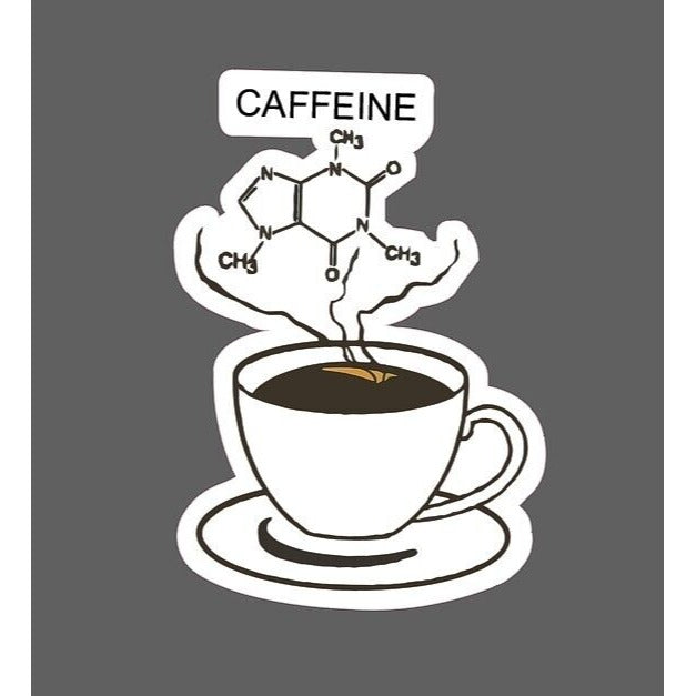 Caffeine Sticker Coffee Chemical Bonds